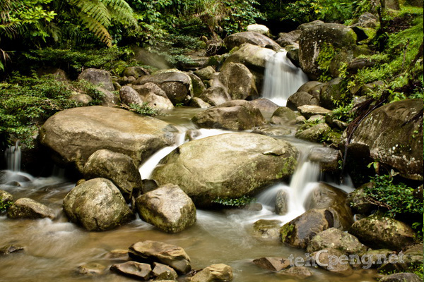 Long exposure shot of a waterfall 2 - Borneo Highlands Resort